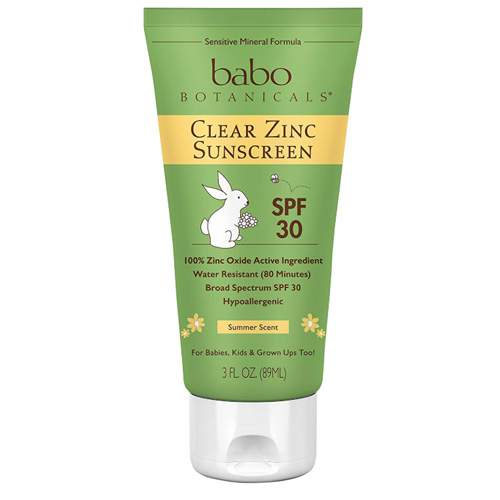 Babo Botanicals SPF 30 Clear Zinc Lotion - 3 Ounces, Best Natural Mineral Sunscreen, Non-Nano, Sensitive